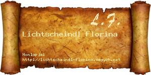 Lichtscheindl Florina névjegykártya