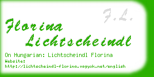 florina lichtscheindl business card